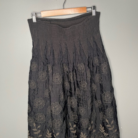 Anthropologie x Lapis Convertible Strapless Dress - Maxi Skirt - Moody Floral - Picture 6 of 10